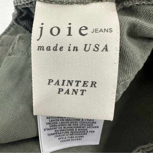 Joie size 27 Painter Chino Pant in Olive Fatigue - Picture 14 of 16